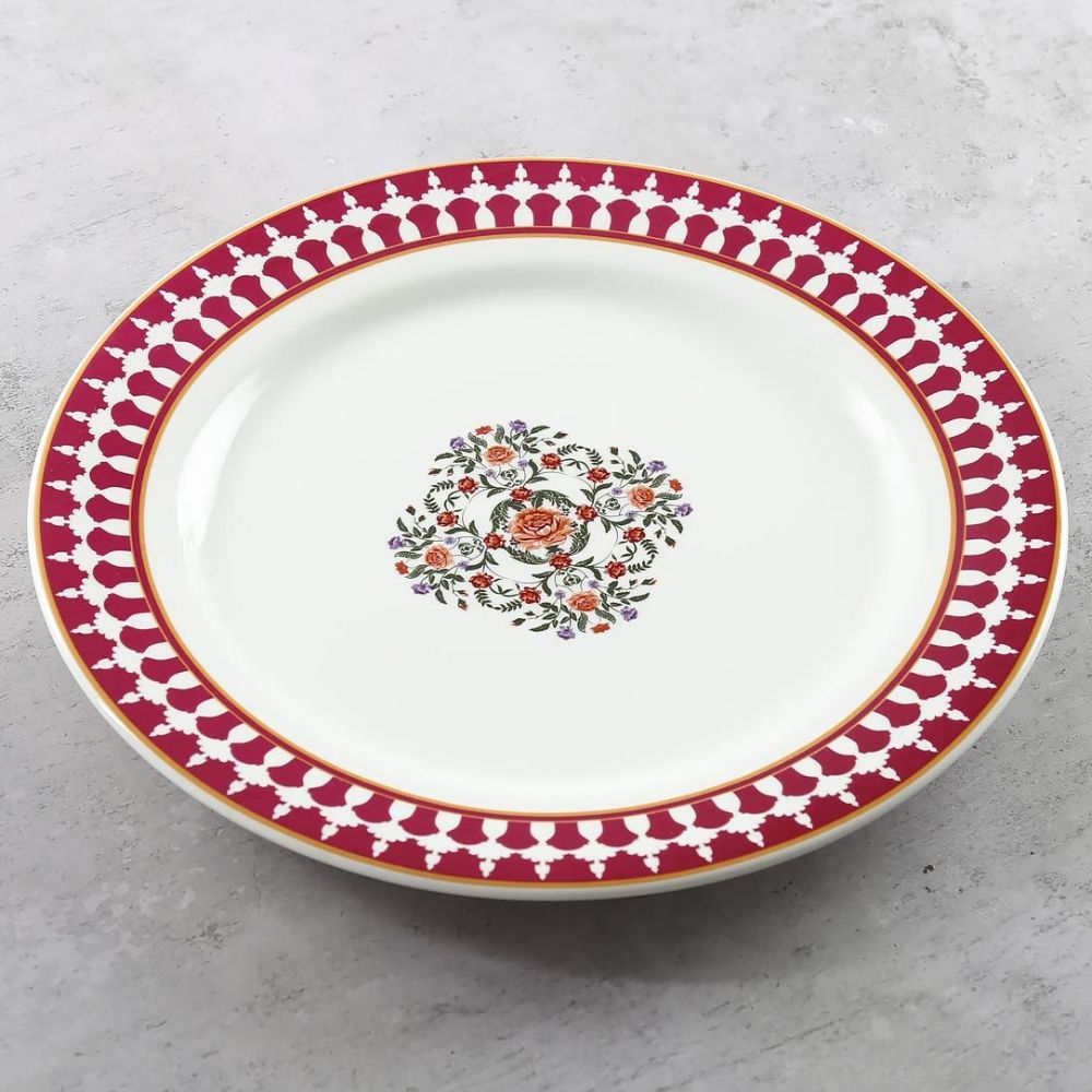 India Circus Floral Fountain Dinner Plate 10.5" 1 Pieces-1