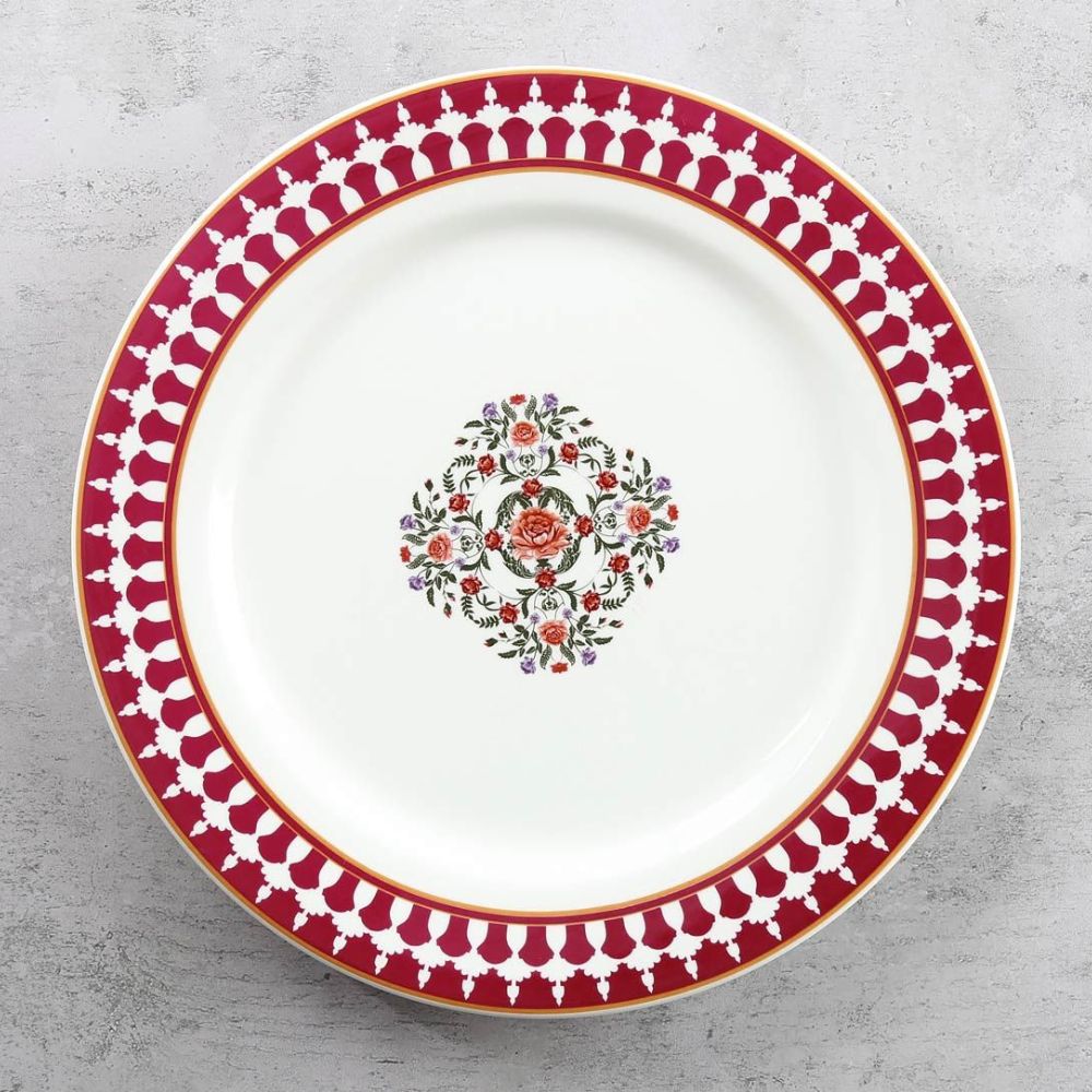 India Circus Floral Fountain Dinner Plate 10.5" 1 Pieces-3