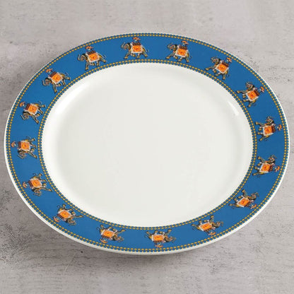 India Circus Ceramic Swirling Safari Dinner Plate | 1 Pc