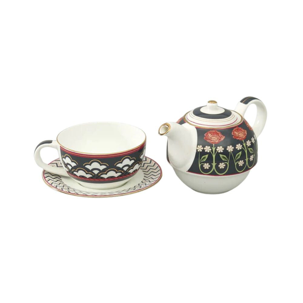 India Circus Fine Ceramic Gruidae's Trance Tea for One - 2