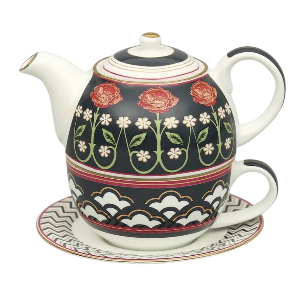 India Circus Fine Ceramic Gruidae's Trance Tea for One - 5