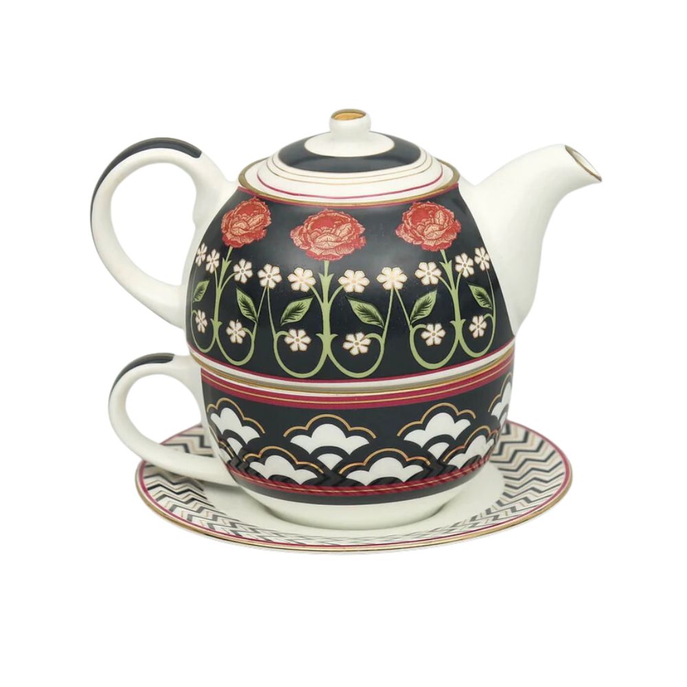 India Circus Fine Ceramic Gruidae's Trance Tea for One - 4