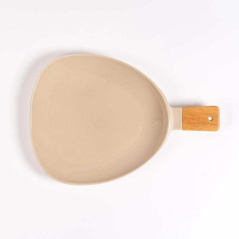 Rena Porcelain Sandbar Dining Table Platter - 3