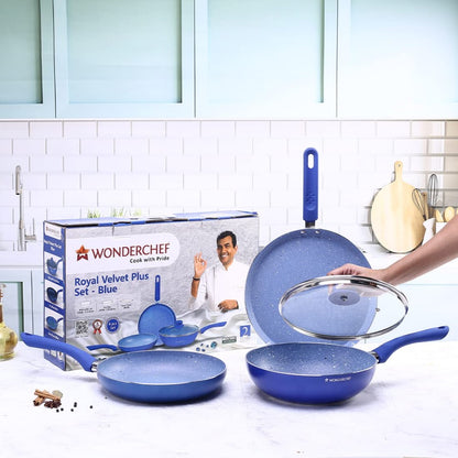 Wonderchef Royal Velvet Plus Aluminium Nonstick Cookware Set - 8