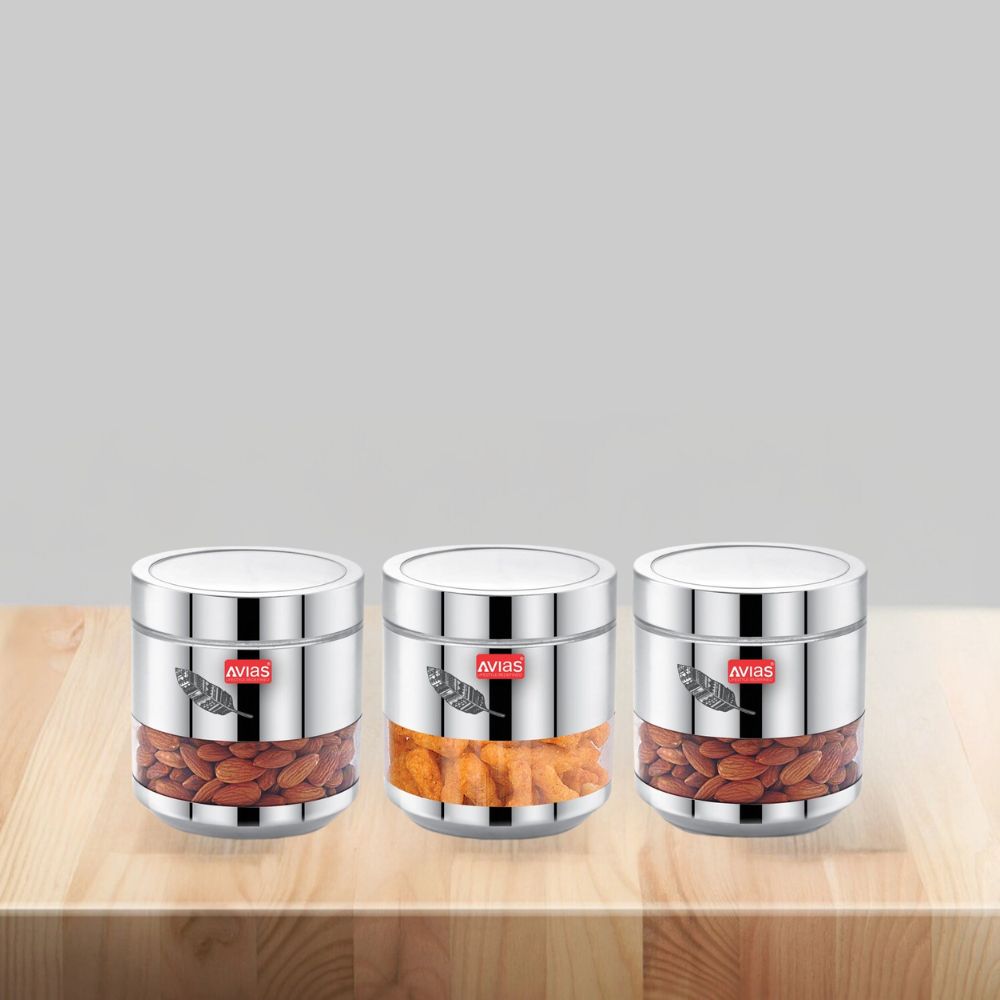 AVIAS Milano Canister | Transparent & Silver-9