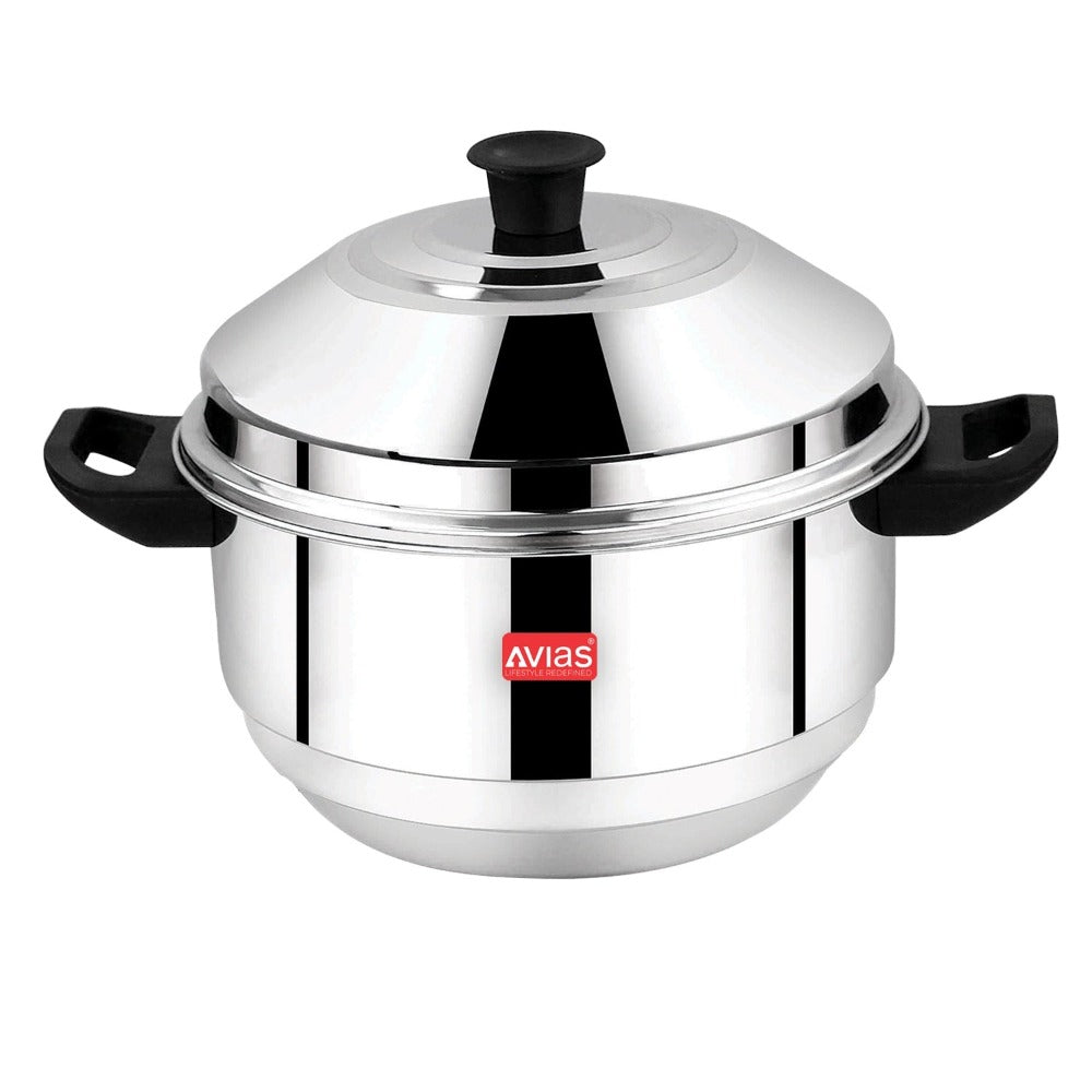 AVIAS Stainless Steel Excello Idly Pot | Induction and Gas Compatible | Idli,Dhokla & Patra-2