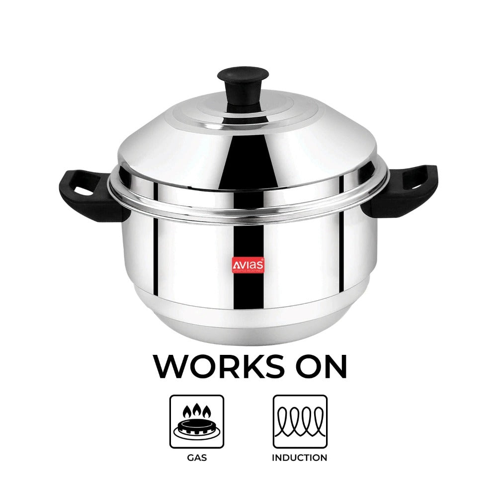 AVIAS Stainless Steel Excello Idly Pot | Induction and Gas Compatible | Idli,Dhokla & Patra-7