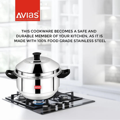 AVIAS Stainless Steel Excello Idly Pot | Induction and Gas Compatible | Idli,Dhokla & Patra-9