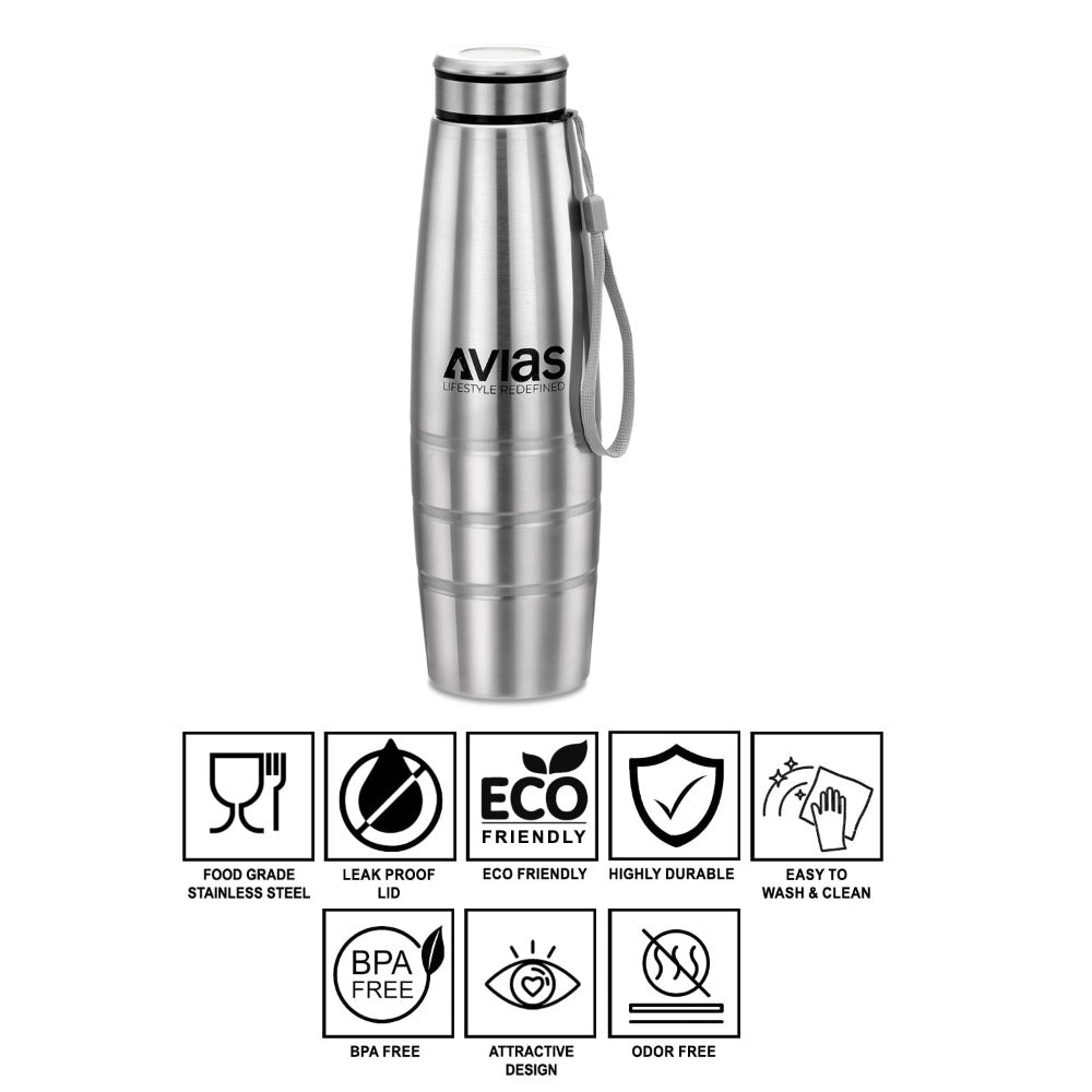 AVIAS Premia 1000ml Stainless Steel Water Bottle-4