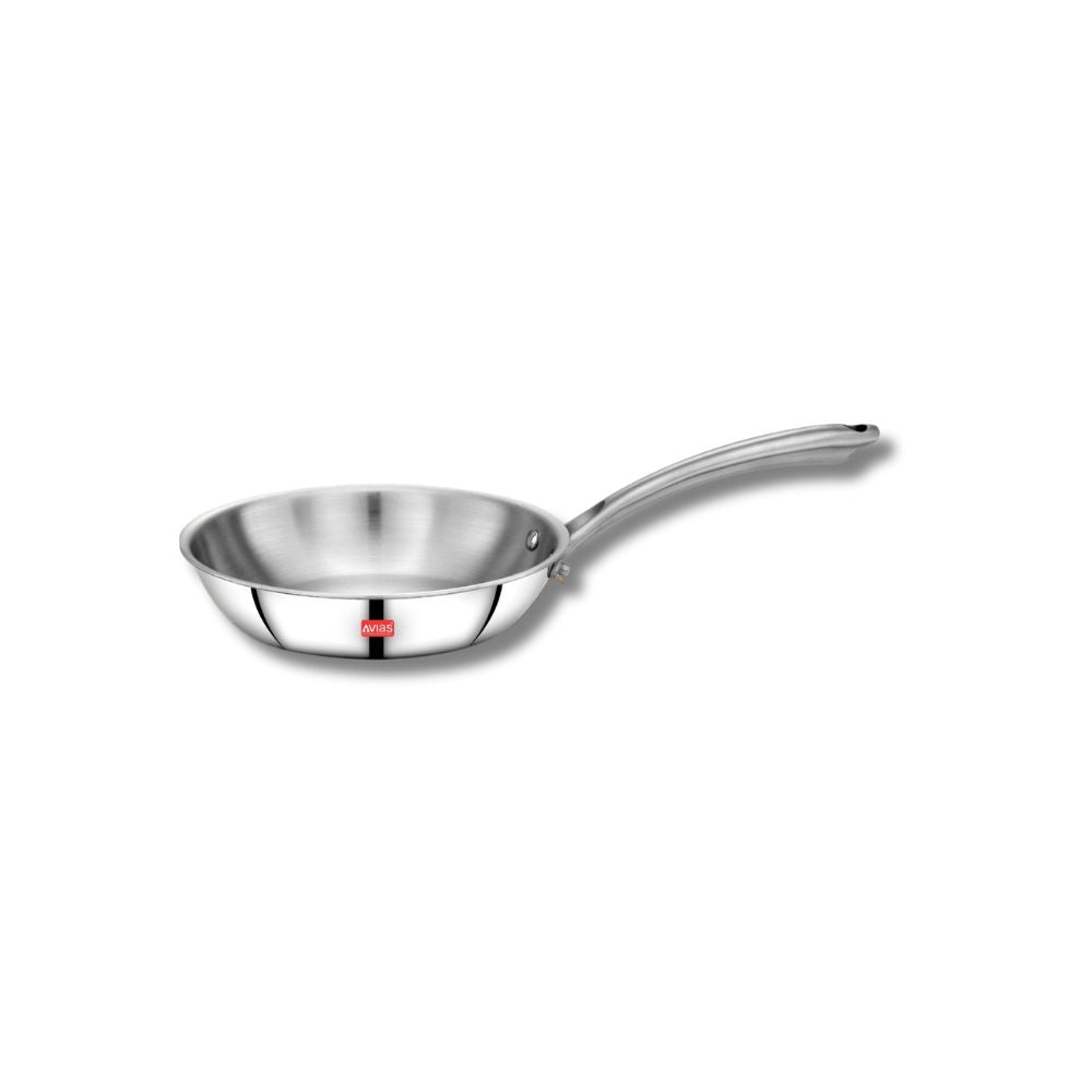 AVIAS Riara Premium Stainless Steel Tri-Ply Fry Pan | Gas & Induction Compatible | Silver-10