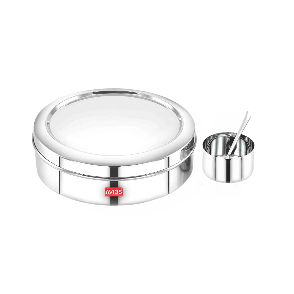 AVIAS Stainless Steel Elegant Spice Box With SS Lid-6