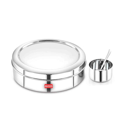 AVIAS Stainless Steel Elegant Spice Box With SS Lid-2