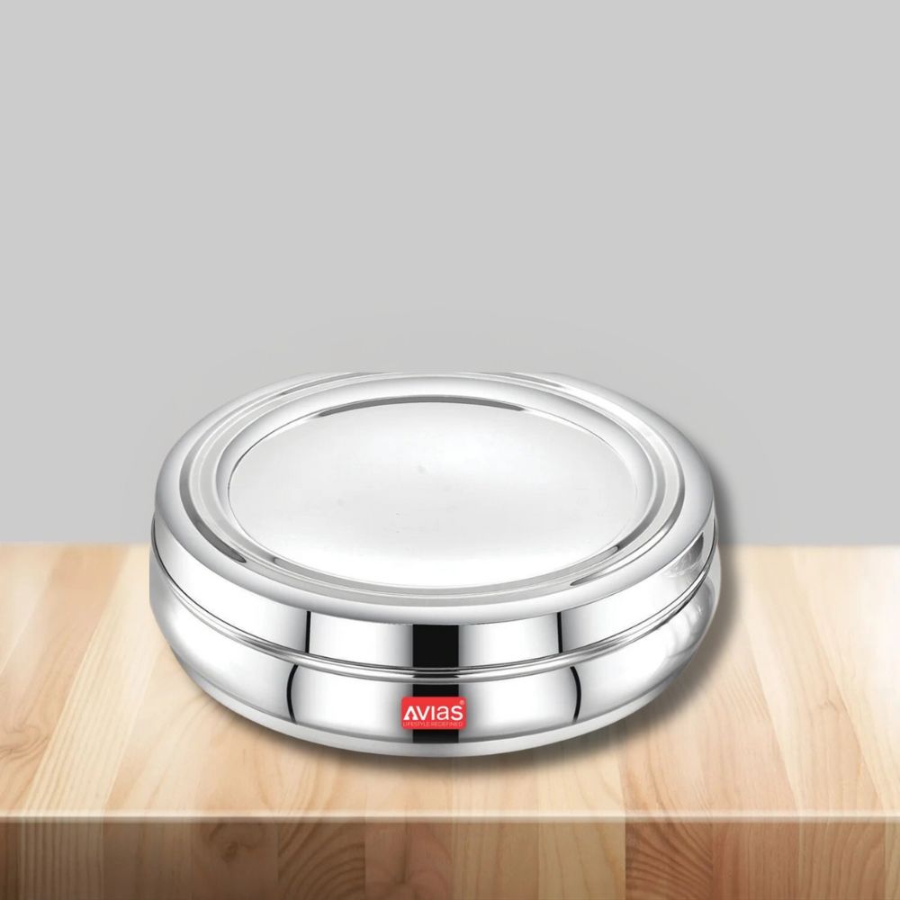 AVIAS Stainless Steel Deluxe Spice Box with Stainless Lid-7