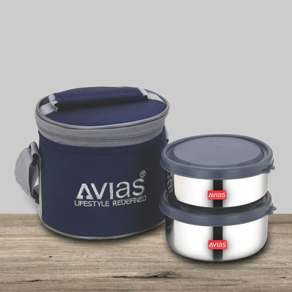 AVIAS Freshia Stainless Steel Tiffin Box with jacket | Food Grade | Light Weigh-1