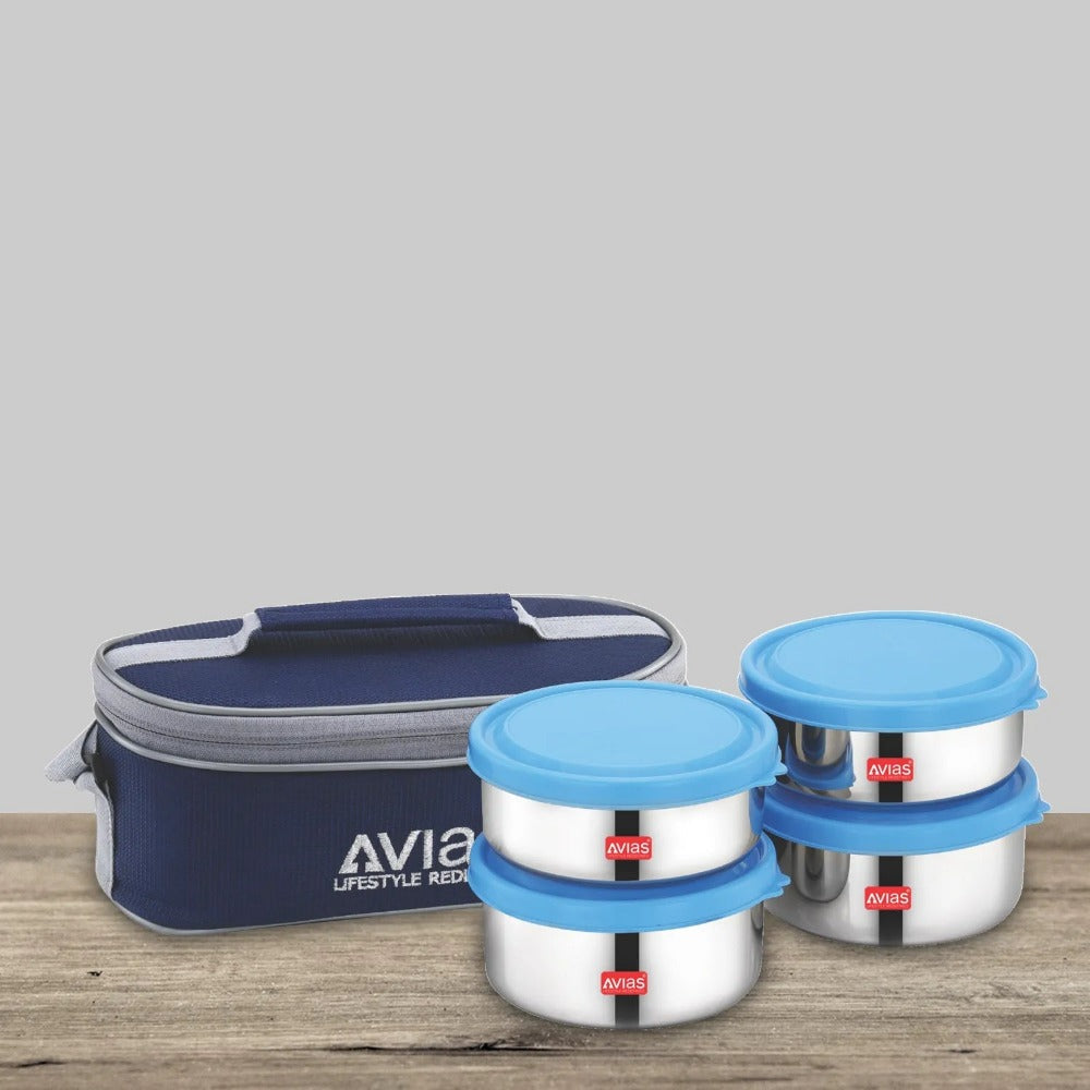 AVIAS Freshia Stainless Steel Tiffin Box with jacket (Horizontal) | Food Grade | Light Weight-2