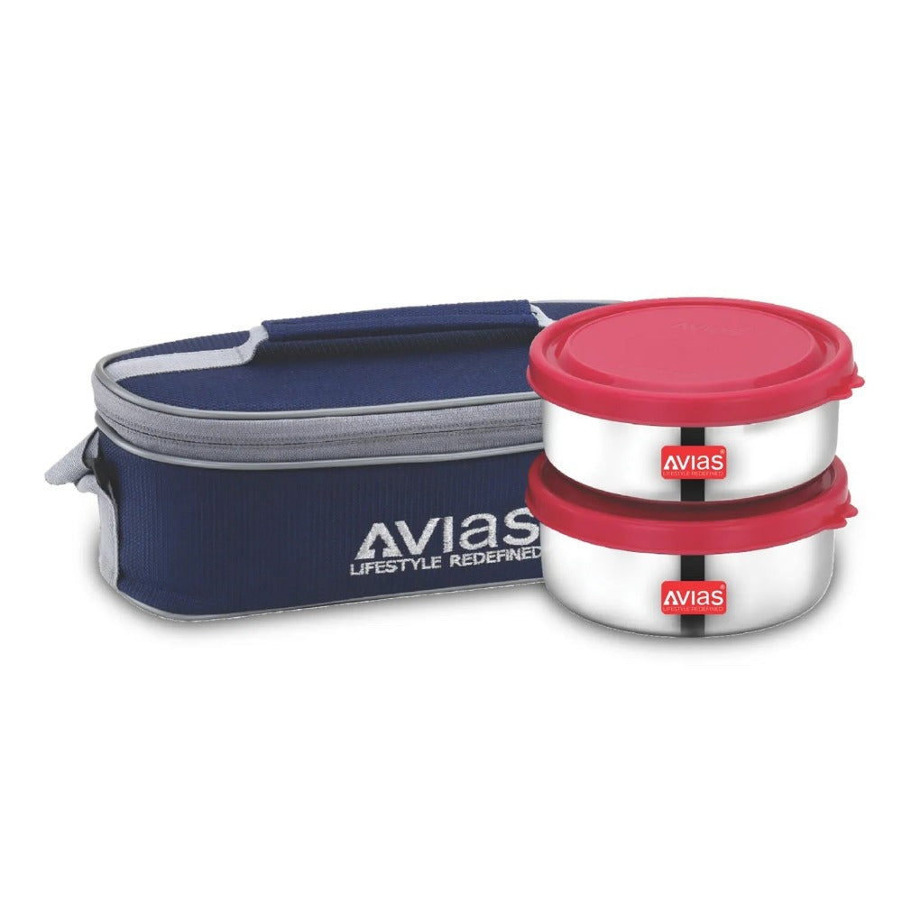 AVIAS Freshia Stainless Steel Tiffin Box with jacket (Horizontal) | Food Grade | Light Weight-4