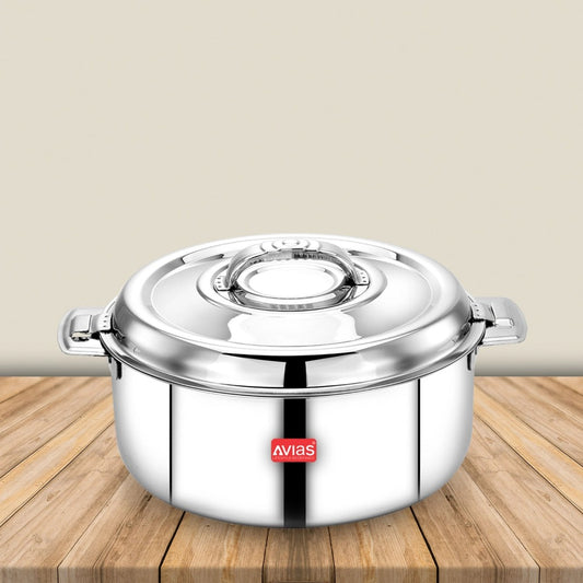 AVIAS Avistar Double Wall Insulated Stainless Steel Casserole | Silver -8