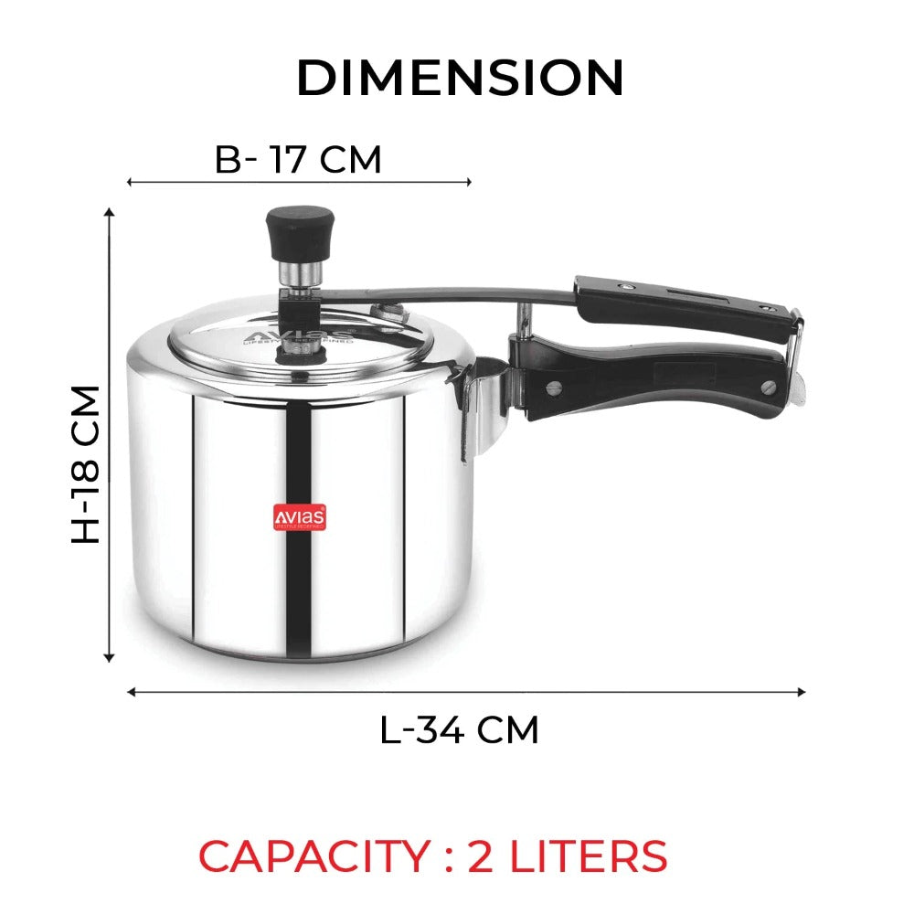 AVIAS Ceres Stainless Steel Premium Inner Lid Pressure Cooker | Gas & Induction Compatible | Silver-6
