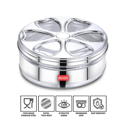 AVIAS Stainless Steel Petal Spice Box-2