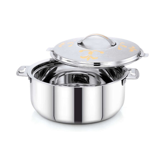 AVIAS Emerald Premium Stainless Steel Casserole | Twist Lock | Easy Grip Handles | Silver -1