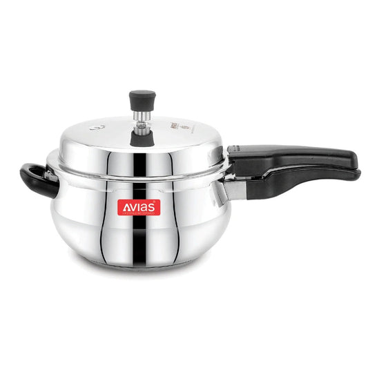 AVIAS Avanti Handi High-Quality Stainless Steel Pressure Cooker With Outer Lid | Bakelite Handle | Gas & Induction Compatible | Silver-1