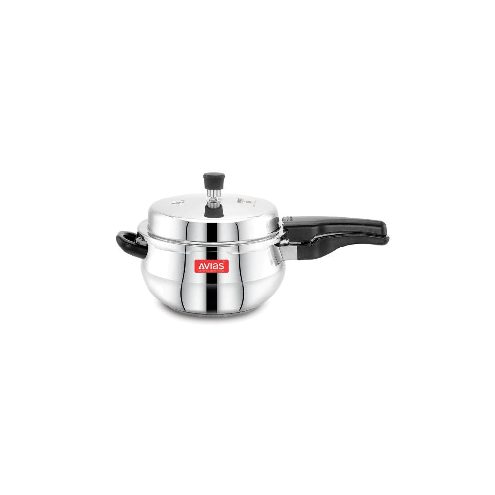 AVIAS Avanti Handi High-Quality Stainless Steel Pressure Cooker With Outer Lid | Bakelite Handle | Gas & Induction Compatible | Silver-10