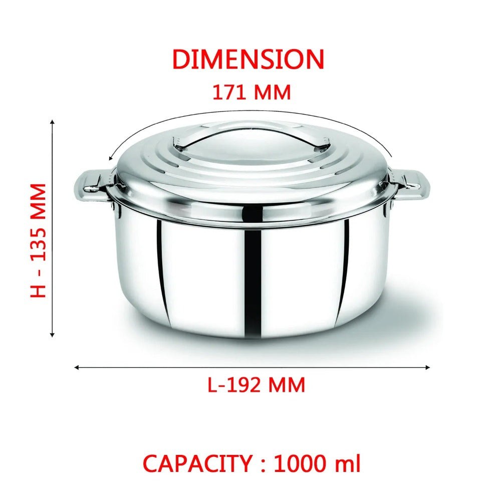 AVIAS Platinox (Casserole 1000 ML + Casserole 1500 ML + Kadhai 22 cm) | Silver