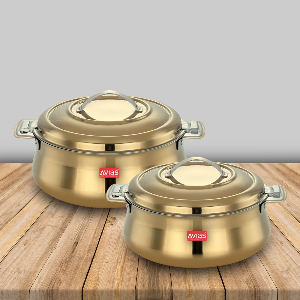 AVIAS Riara Stainless Steel Casserole Set | Golden-2