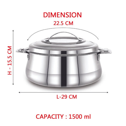 AVIAS Riara Stainless Steel Casserole Set | Silver-4