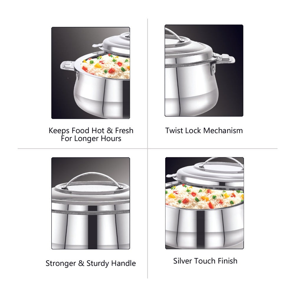 AVIAS Riara Stainless Steel Casserole Set | Silver-8