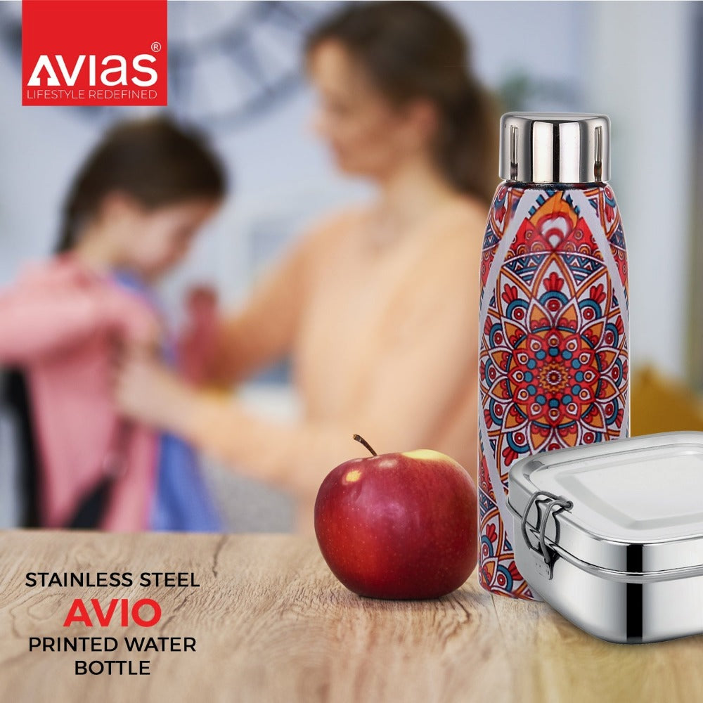 AVIAS Avio Printed Stainless Steel 500 ML Baby Water Bottles -5