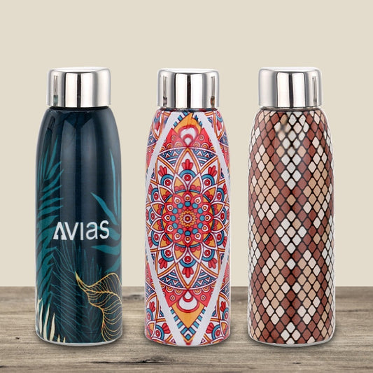 AVIAS Avio Printed Stainless Steel 500 ML Baby Water Bottles -1