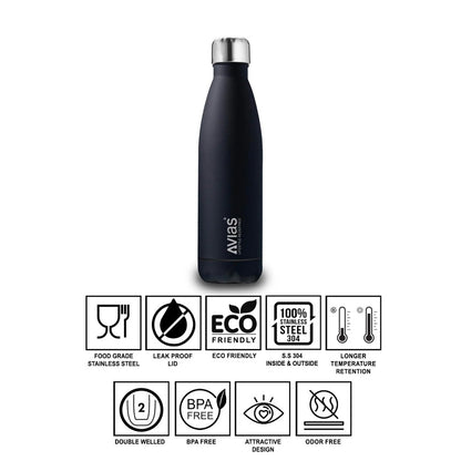 Evita Premium Stainless Steel Vacuum Insulated Flask Water Bottel | Silver -4