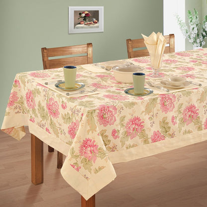 Swayam Floral Printed Rectangular Table Cover - 3612 - 1