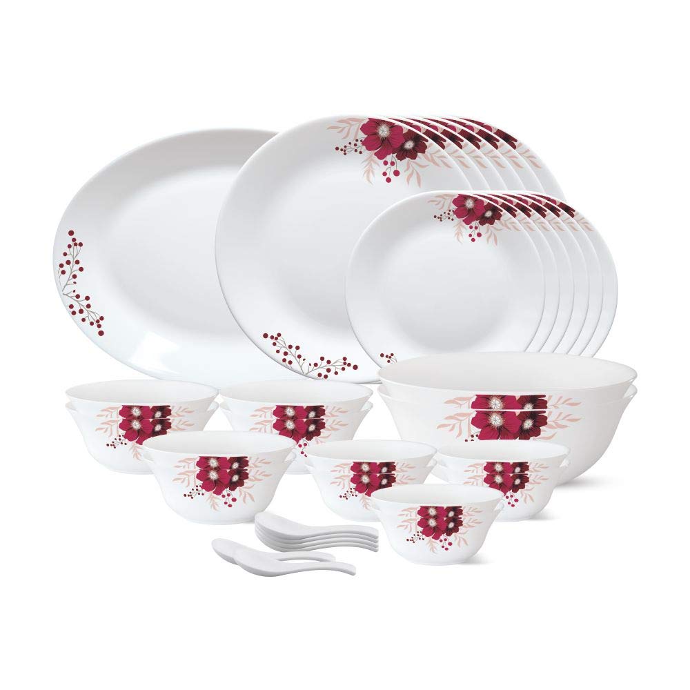 Larah by Borosil - Tiara Series Paradise Opalware Dinner Set - 2