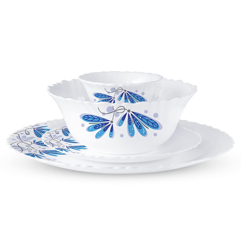 Larah by Borosil - Silk Series Twilight Opalware Dinner Set - 5