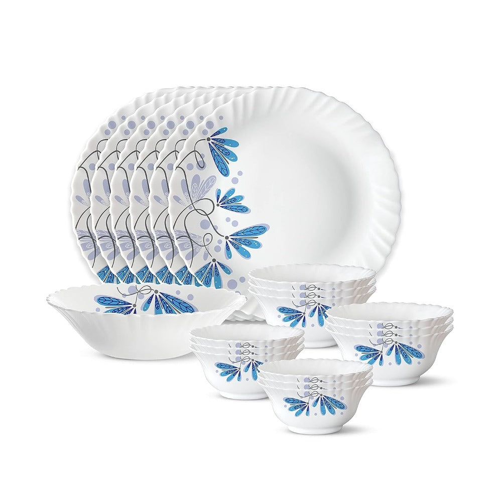 Larah by Borosil - Silk Series Twilight Opalware Dinner Set - 4