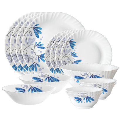 Larah by Borosil - Silk Series Twilight Opalware Dinner Set - 3