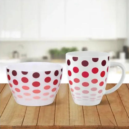 Larah by Borosil Breakfast Set - Snack Bowl 515 ML + Mug 390 ML - 11