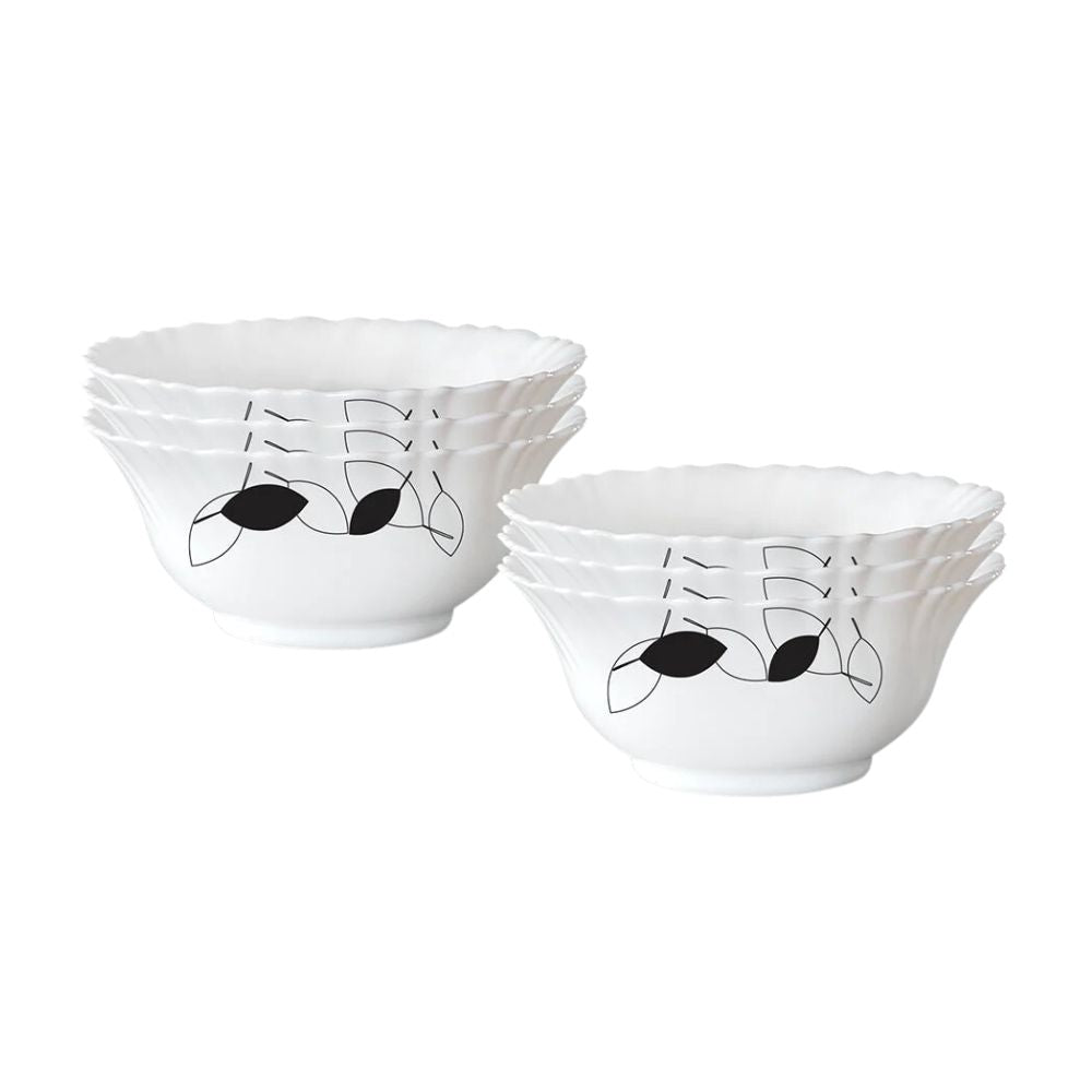 Larah by Borosil Opalware Shadow Small Pudding Set - 4