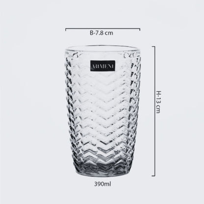 The Artment Modern Muse 390 ML Tumbler Glass Set - 4