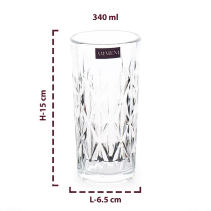 The Artment Elevated Etched 340 ML Highball Glass Set - 6