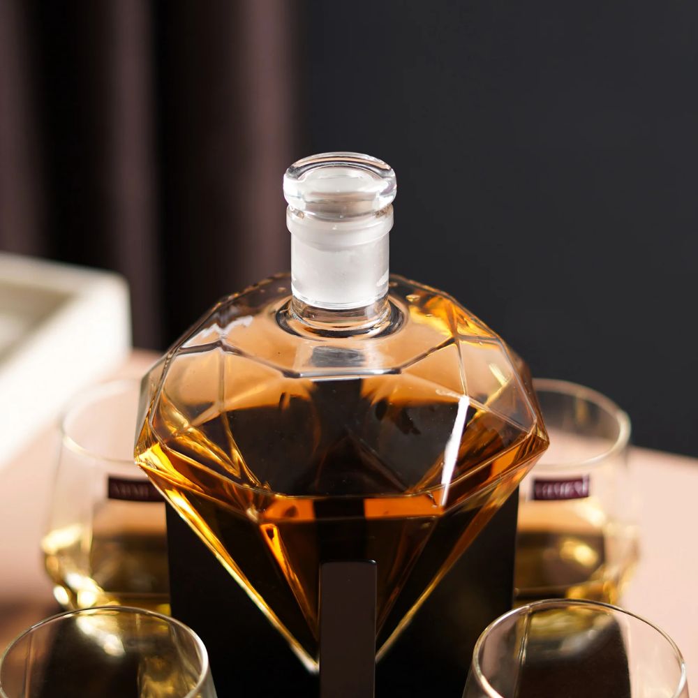 The Artment The Savant Diamond Whiskey Decanter Set - 5