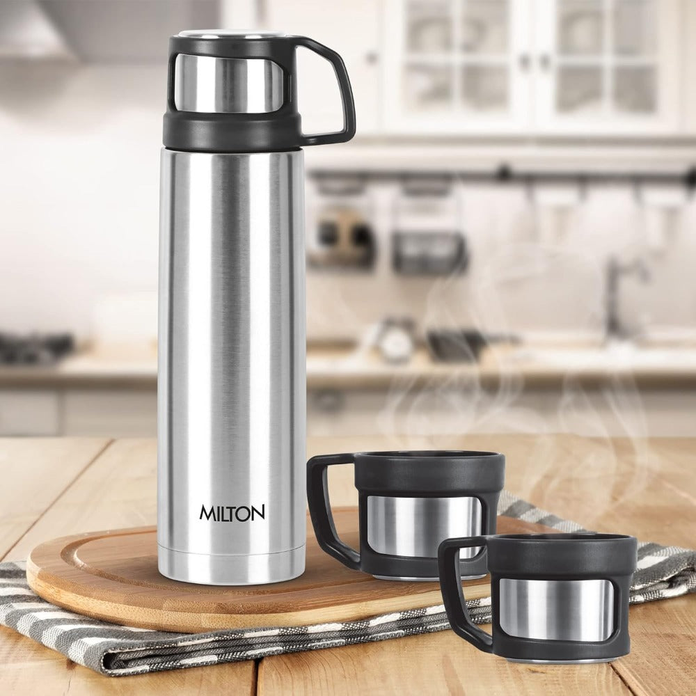 Milton Rejoice Gift Set - Stainless Steel 500 ML Flask + Stainless Steel 110 ML Mug - 1