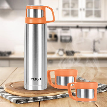 Milton Rejoice Gift Set - Stainless Steel 500 ML Flask + Stainless Steel 110 ML Mug - 8