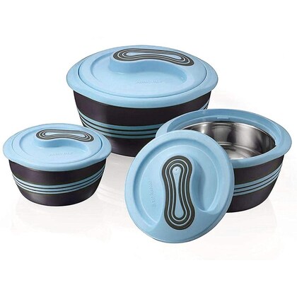 Pinnacle Palazio Matt Insulated Casserole Set of 3 - Stylish and Durable Food Warmer Set to Keep Your Meals Hot and Fresh for Hours