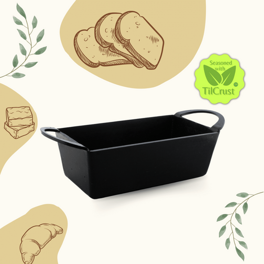 Trilonium Triple seasoned Iron bread mould pan 20cm | Black - 1