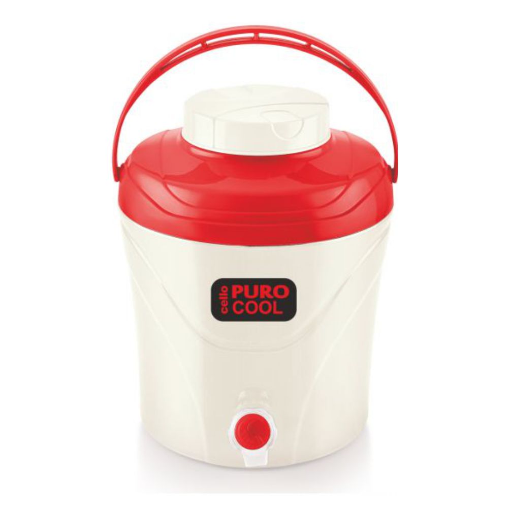 Cello Puro Cool Plastic Insulated Water Jug - White - 10 Litre - 2