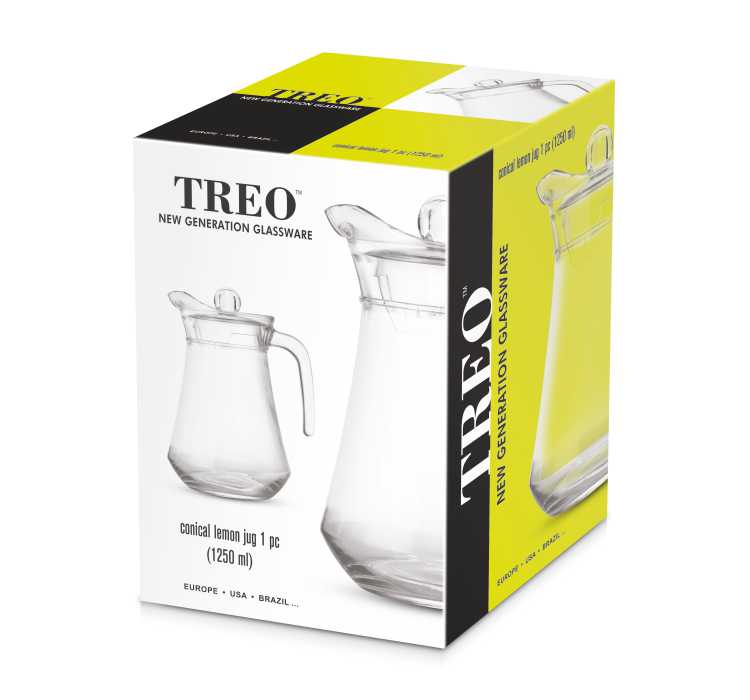 Treo by Milton Conical Lemon Glass Jug | 1 Pc