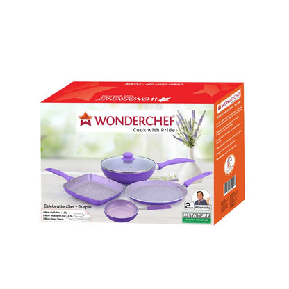 Wonderchef Celebration Aluminium Non-stick Cookware Set - 7